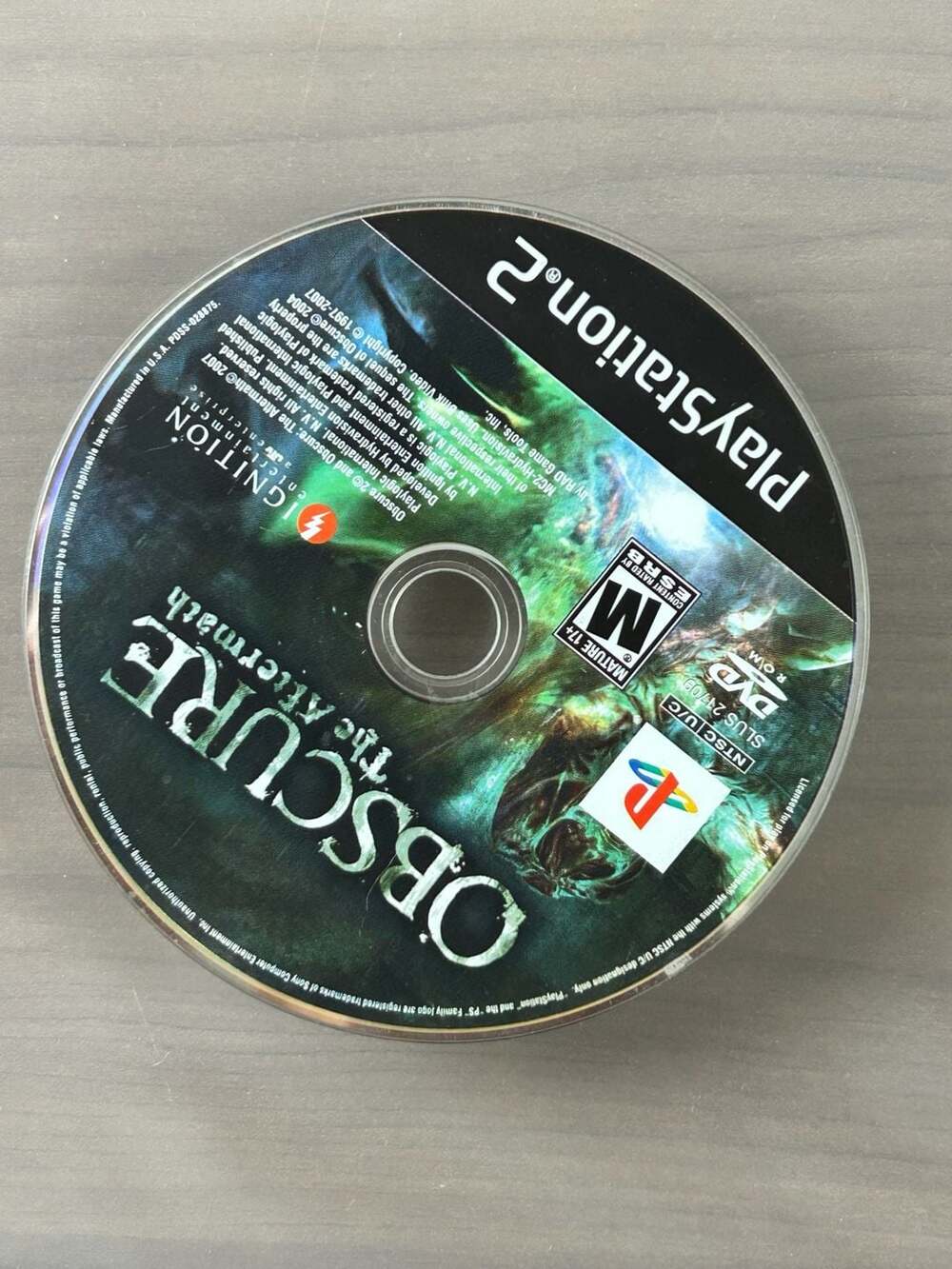 Obscure The Aftermath PS2 PlayStation 2 2008 Disc Only Tested Working